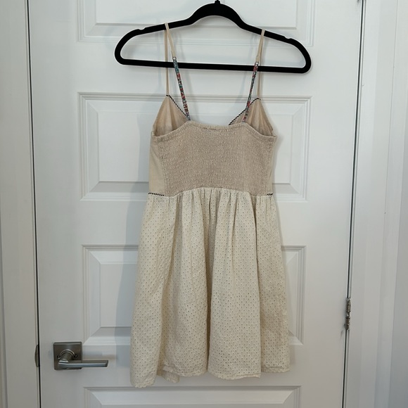 ROXY - Fit and flare woman beige eyelit size medium coquette summer vacation - Picture 7 of 7